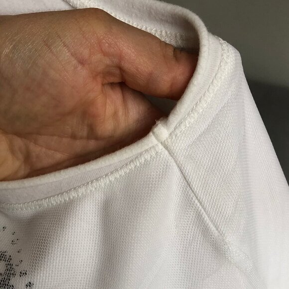 San Fransisco White Fringed Tank Top Sheer Scoop Neck Festival Summer Women's M - Picture 11 of 16